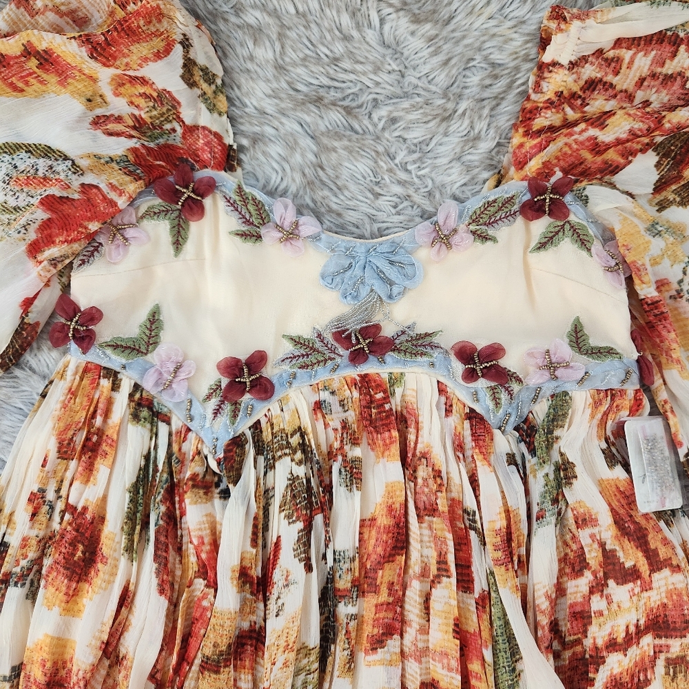 Free People Timeless Tapestry Maxi Dress In Antique‎ Combo Women's Size XS - Picture 8 of 16
